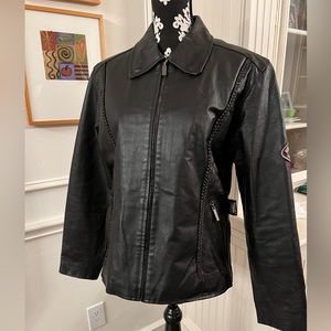 Bullet Proof Biker Apparel Leather Women’s jacket quilted removable lining. L